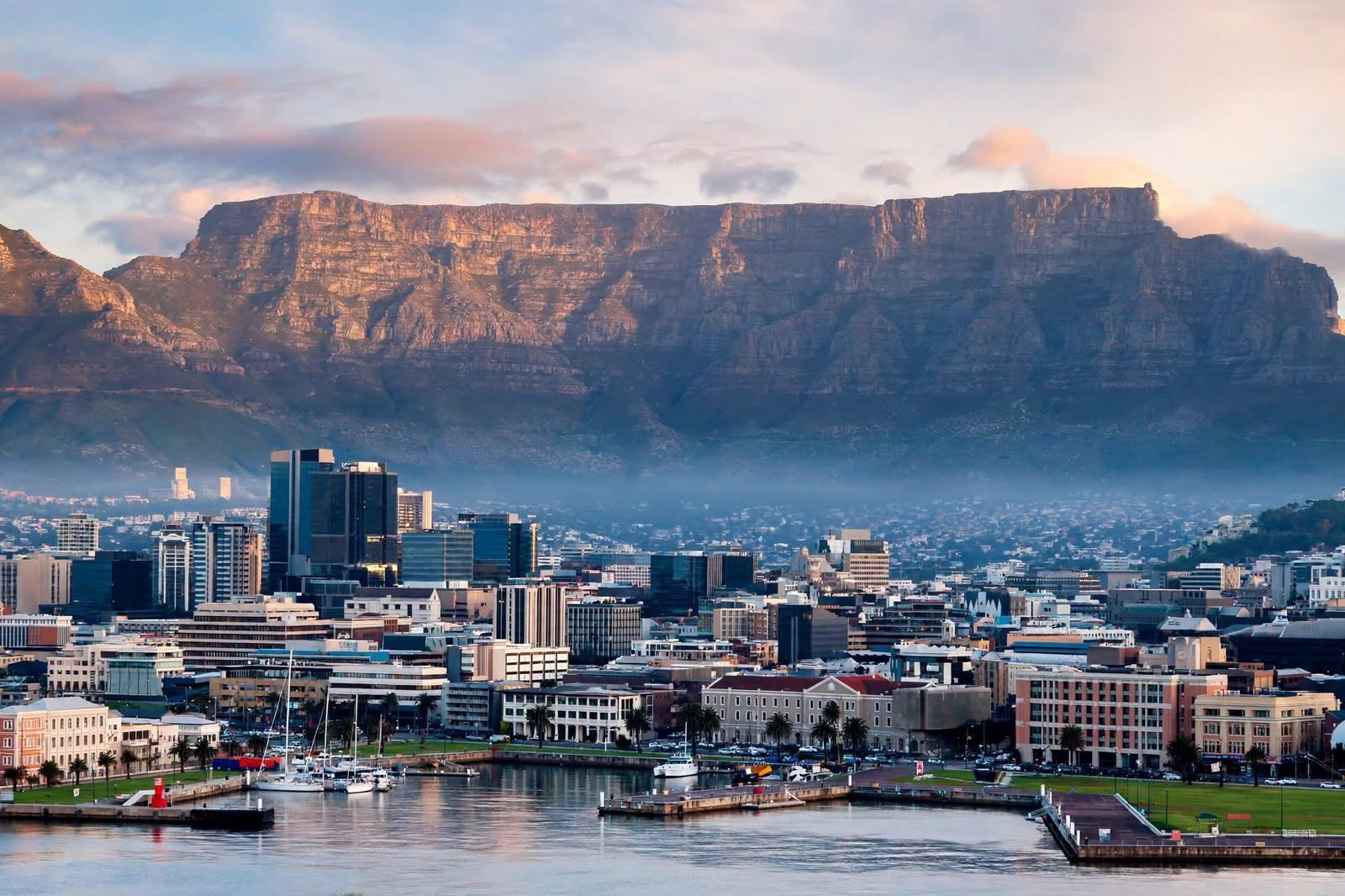 Cape Town waterfront with Table Mountain backdrop